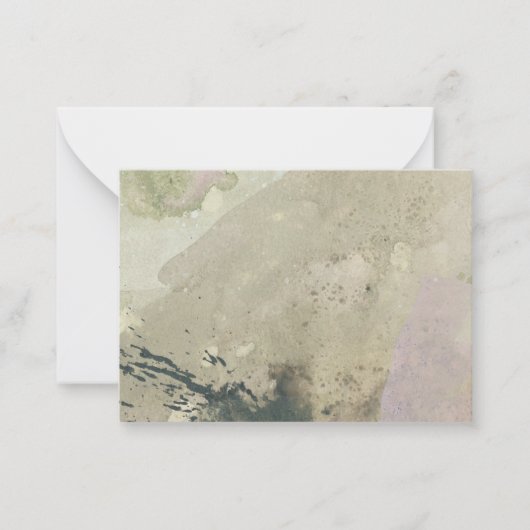 "Het lopen in de Zand": Originele Abstracte Kaart  Notitiekaartje (Voorkant)