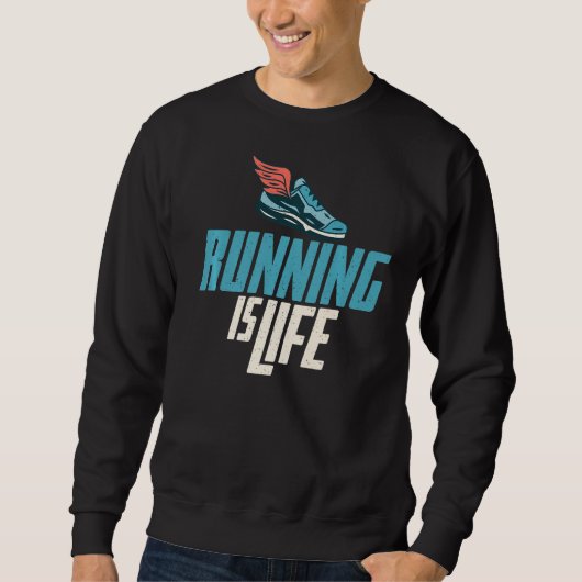 Het lopen is de Leven Marathon Runner Trui (Voorkant)