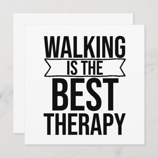 Het lopen is het Beste Citaat van de Behandeling Kaart (Voorkant / Achterkant)