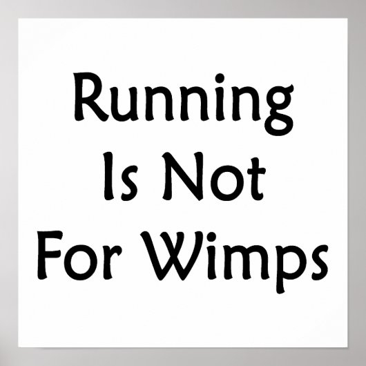 Het lopen is niet voor Wimps Poster (Voorkant)