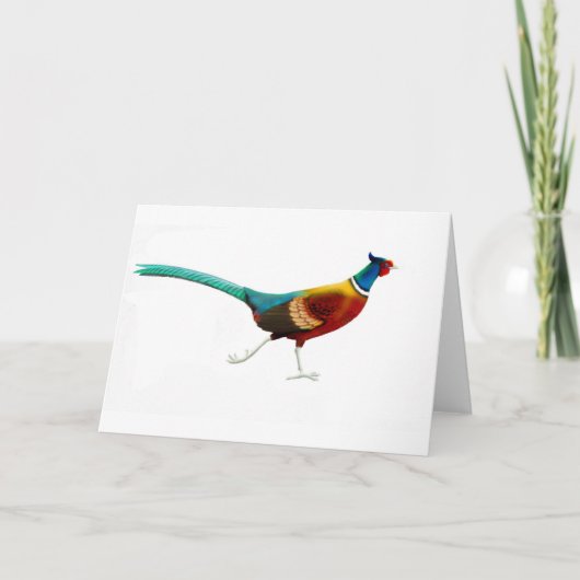 Het lopen Mannelijke Fazant Ringneck Kaart (Voorkant)