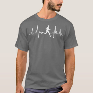 Het lopen marathon jogging Heartbeat EKG runner mo T-shirt