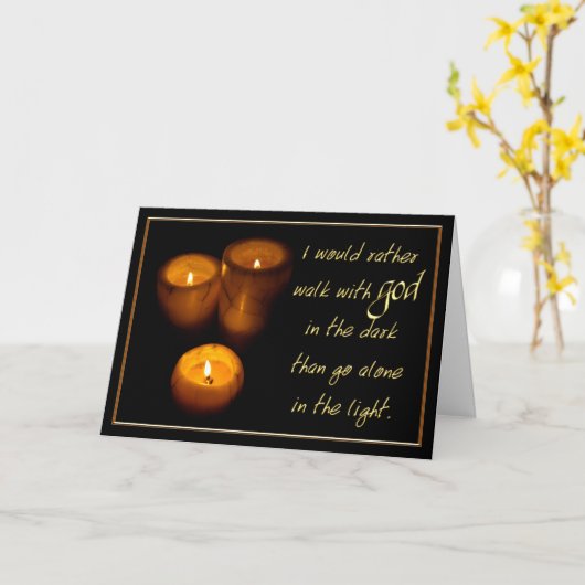 Het lopen met de Kaarsen van de God Kaart (Gele Bloem)