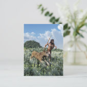 het lopen met de tijger briefkaart (Staand voorkant)