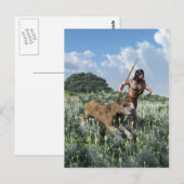 het lopen met de tijger briefkaart (Voorkant / Achterkant)