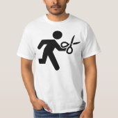 Het lopen met Schaar T-shirt (Voorkant)