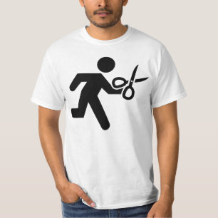 Het lopen met Schaar T-shirt