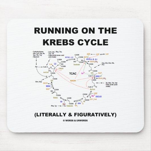 Het lopen op de cyclus van Krebs (de Humor van de  Muismat (Voorkant)