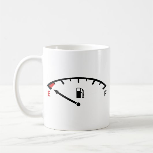 Het lopen op lege koffie Mok (Links)