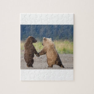 Het lopen samen hand in hand legpuzzel