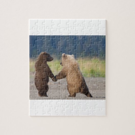 Het lopen samen hand in hand legpuzzel (Verticaal)