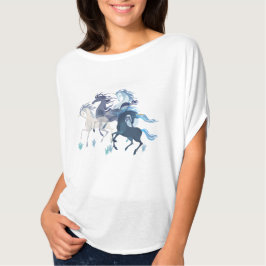 Het lopen Unicorns elegante bovenkant T-shirt