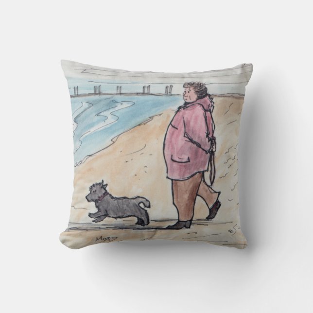 Het lopen van de hond - 03 kussen (Voorkant)