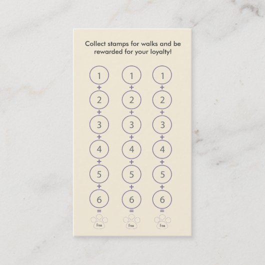 Het Lopen van de hond Visitekaartje Klantenkaartje (Voorkant)