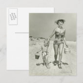 Het Lopen van de moeder en van de Zoon Briefkaart (Voorkant / Achterkant)