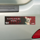 Het lopen van de slager bumpersticker (Op auto)