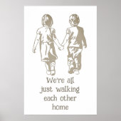 Het lopen van Elk ander Inspirerend Citaat van het Poster (Voorkant)