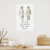 Het lopen van Elk ander Inspirerend Citaat van het Poster (Keuken)