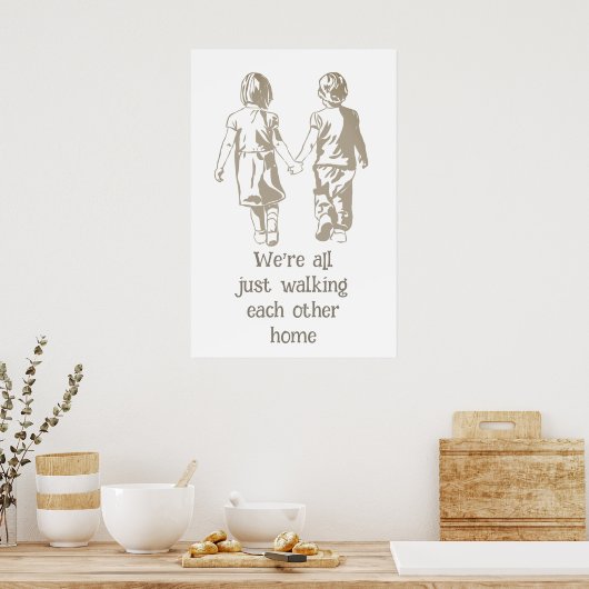 Het lopen van Elk ander Inspirerend Citaat van het Poster (Keuken)