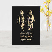 Het lopen van elkaar het Inspirerend Citaat van he Kaart (Gele Bloem)