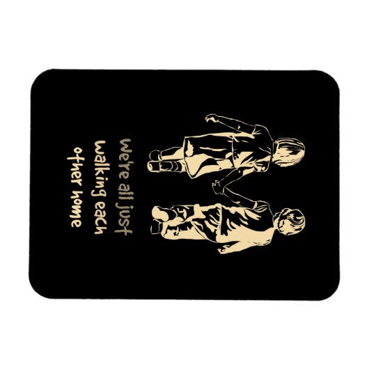 Het lopen van elkaar het Inspirerend Citaat van he Magneet (Horizontaal)