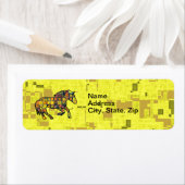 HET LOPEN VAN HET HORSGEKOPPELDE Adres Etiket (Insitu)