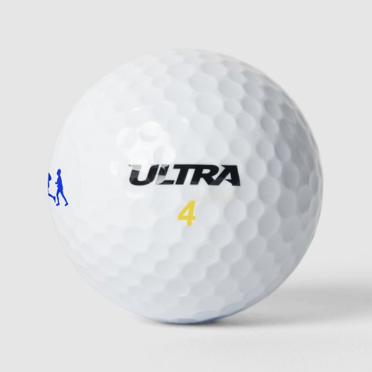 Het lopen van het Jogging Walking Golfballen (Logo)
