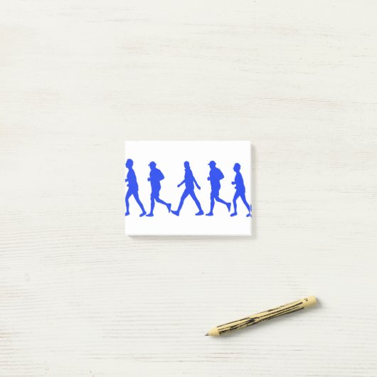 Het lopen van het Jogging Walking Post-it® Notes (Op bureau)