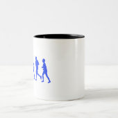Het lopen van het Jogging Walking Tweekleurige Koffiemok (Center)