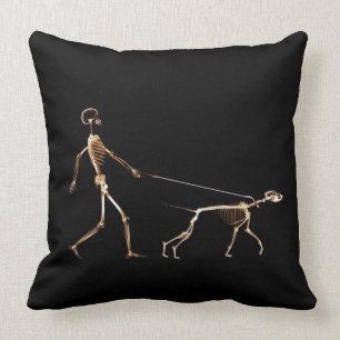 het lopen van het skelet van de hond kussen