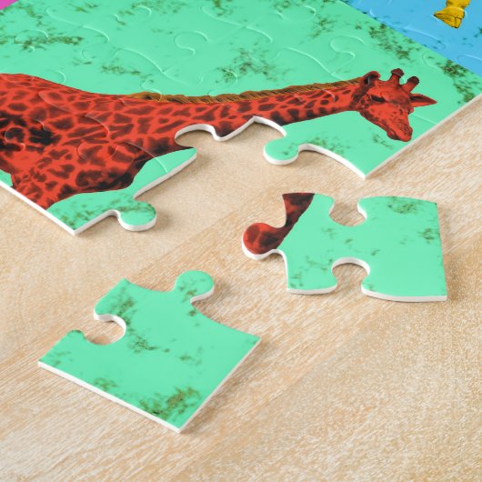 Het Lopen van Popart van het pop-art Veelkleurige Legpuzzel (Zijkant)