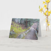 Het lopen van sleep bij Walden Vijver, wenskaart Kaart (Gele Bloem)