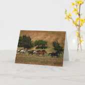 Het Lopen van wild paarden Kaart (Gele Bloem)