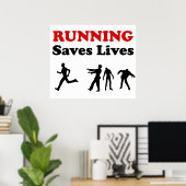 Het lopen (van Zombies) bewaart het poster van het (Thuiskantoor)