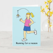 Het lopen voor Cake als Motivatie. Kaart (Gele Bloem)