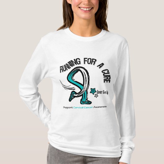 Het lopen voor een zuivere Cervicale Kanker T-shirt (Voorkant)
