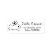 Het lopende Bunny Rabbit Adres Rubberstempel (Afrduk)