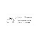 Het lopende Bunny Rabbit Adres Zelfinktende Stempel (Design)