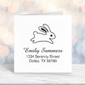 Het lopende Bunny Rabbit Adres Zelfinktende Stempel