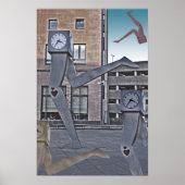 Het lopende Poster van Klokken Druk (Voorkant)