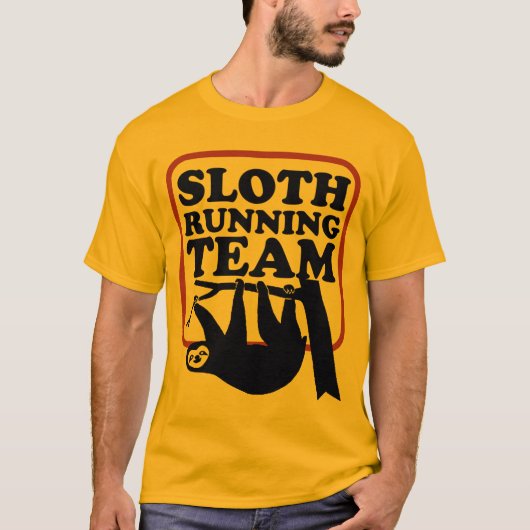 Het Lopende Team van de luiaard T-shirt (Voorkant)