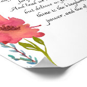 Het Lord's Prayer Waterverf Wall Art Poster (Hoek)