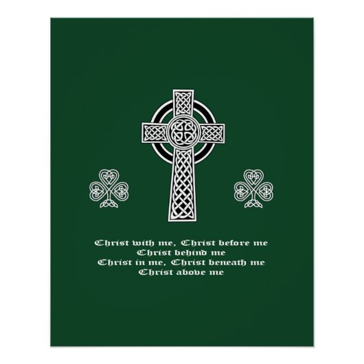 Het Lorica-gebed van Sint Patrick (kort) Perfect Poster (Voorkant)
