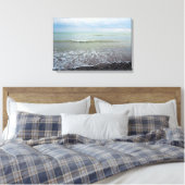 Het losmaken van de Beach Landscape Waves en Blue  Canvas Afdruk (Insitu (Slaapkamer))