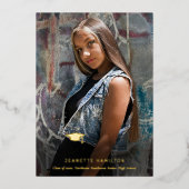 Het losse Afstuderen van de Foto van het Manuscrip Folie Uitnodiging (Voorkant)