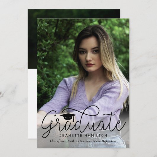 Het losse Afstuderen van de Foto van het Manuscrip Kaart (Voorkant / Achterkant)