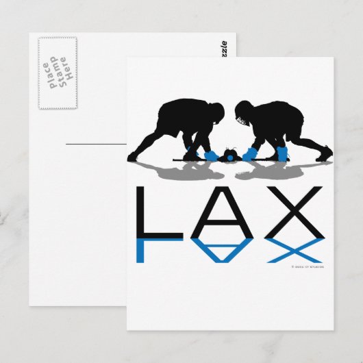 Het LOSSE Blauw van de Jongens van de lacrosse Briefkaart (Voorkant / Achterkant)