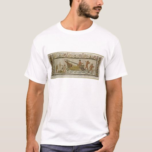 Het lossen van een schip t-shirt (Voorkant)