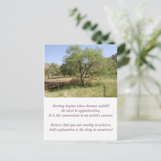 Het lot begint… Wenskaart Briefkaart (Staand voorkant)