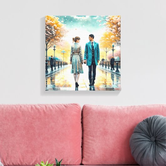 Het lot bracht ons samen canvas afdruk (Insitu (Woonkamer))